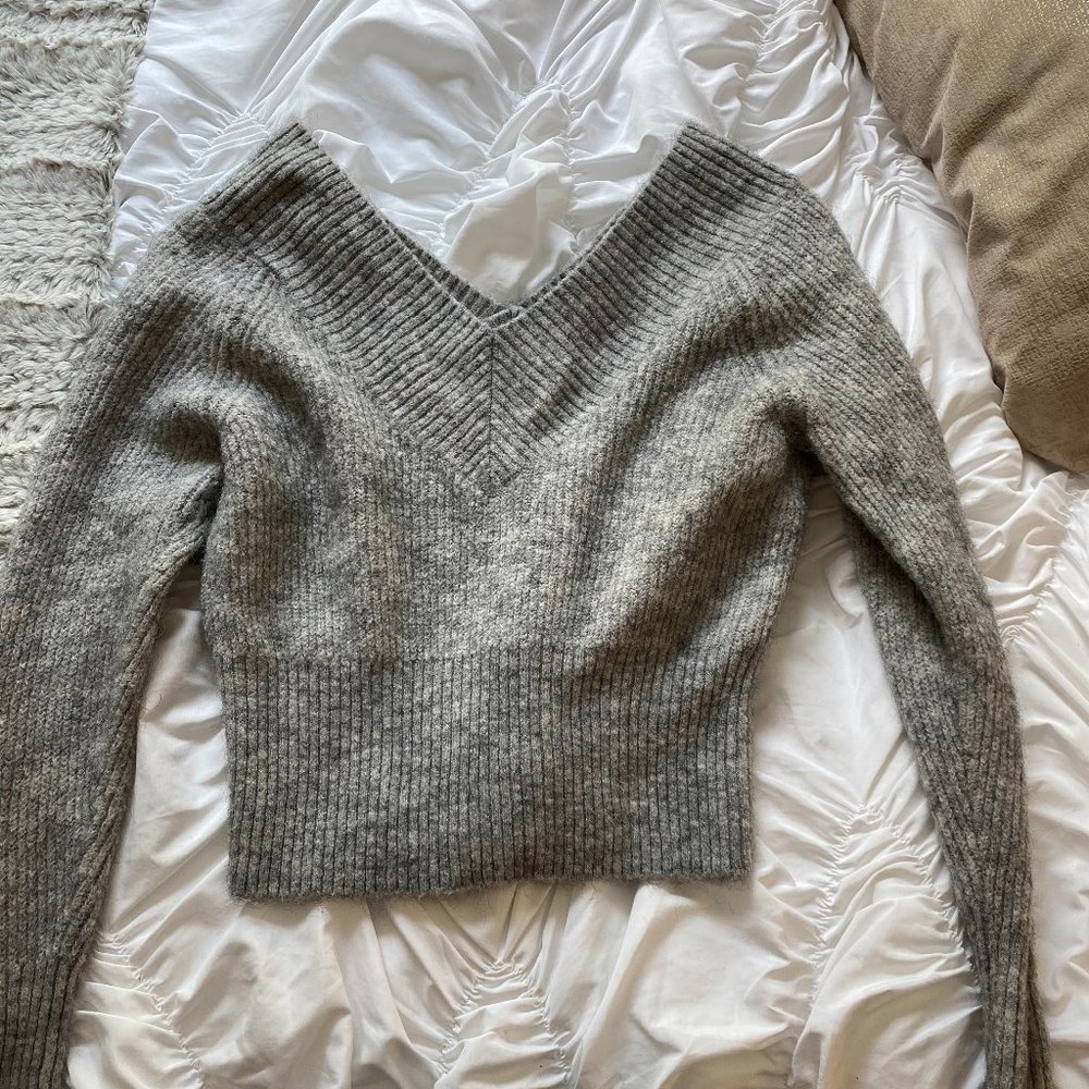 Cropped Gray Sweater